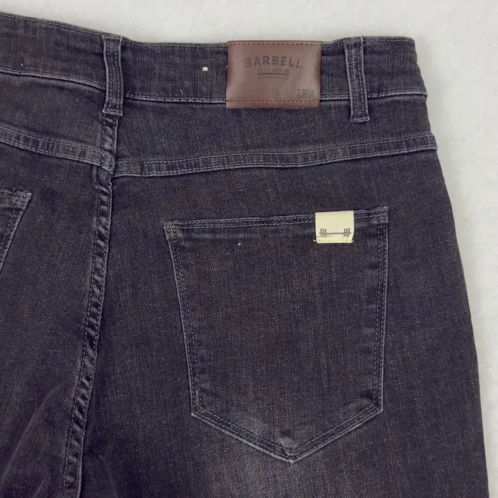 Barbell Apparel Jeans Mens 30 Black Athletic Fit Stretch Denim Pants